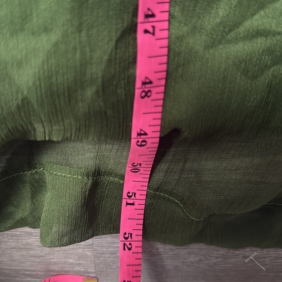 PETAL & PUP JULIP SHEER LONG SLEEVE MAXI DRESS - OLIVE XS - Picture 11 of 14